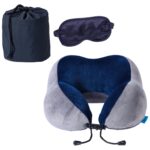 Custom AeroLOFT® Business First Travel Pillow with Sleep Mask - 1