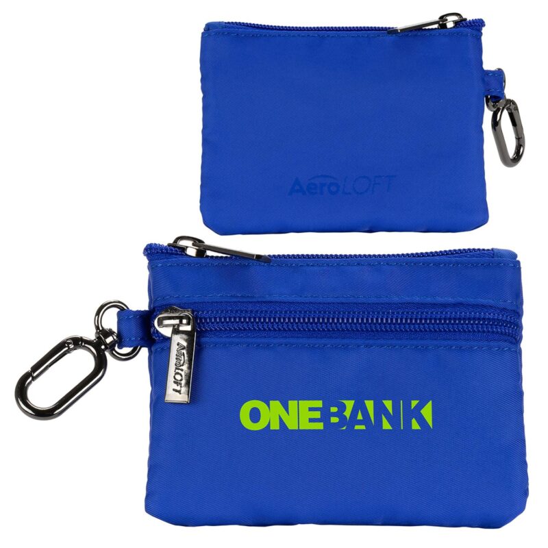 Custom AeroLOFT® Carabiner Zip Wallet - 6